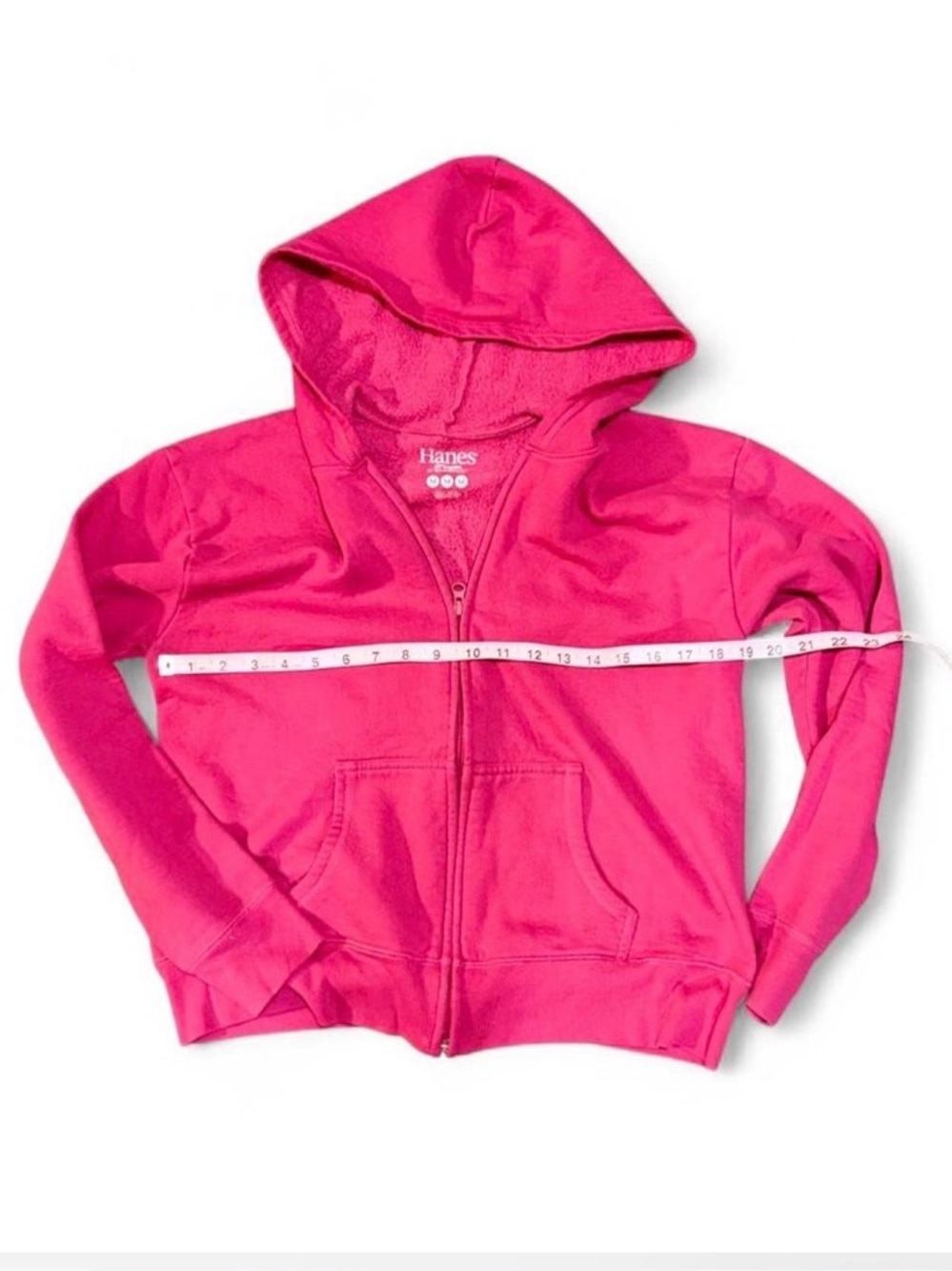 Hanes ComfortBlend Pink Soft Sweats with EcoSmart Yarn Zip Up Hoodie Sz M